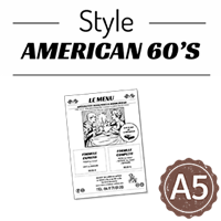 Flyer - Journal style American 60's : A5RV
