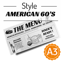  Menu - Journal American 60s : A3RV