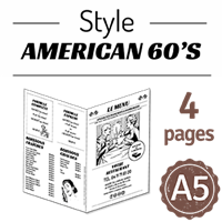 Flyer - Journal style American 60's : 4PA5