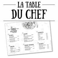 Set de table - Journal "La table du chef"