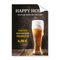 Affichage : HAPPY HOUR Bières au comptoir