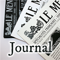 Menu Journal - Noir & Blanc