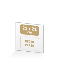 Menu 21 x 21 cm - Recto / Verso