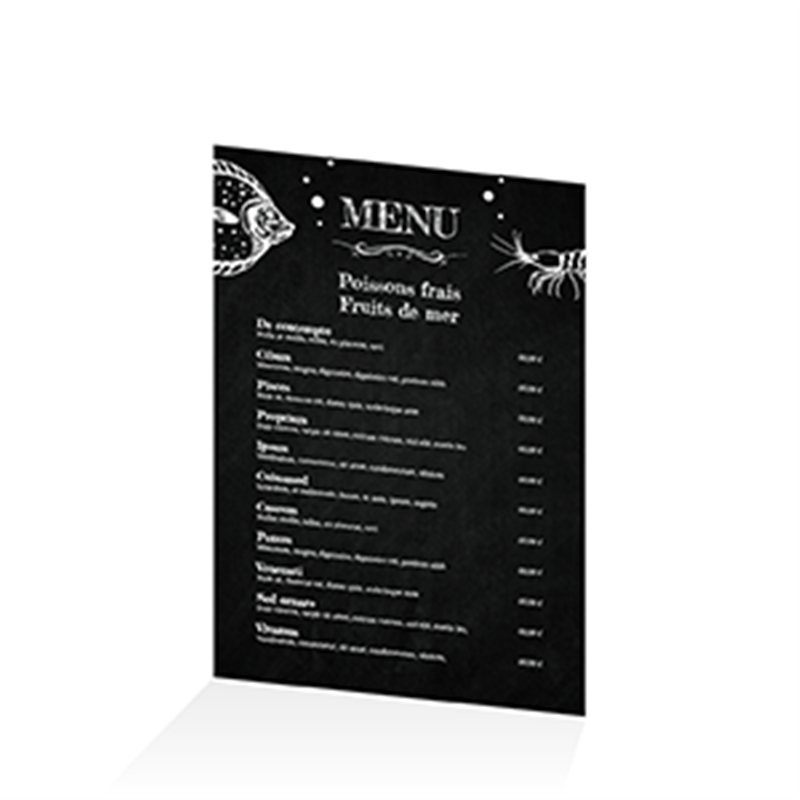 Menu à personnaliser : A4 - Recto / Verso