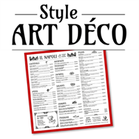 Set de table - Journal style Art Deco