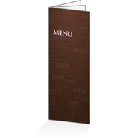 Menu - Typo chocolat : 6P14x38