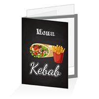 Porte menu - Restauration rapide kebab : A4