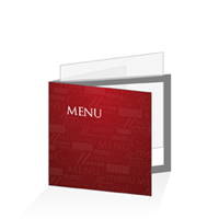 Porte menu - Typo bordeaux : 21x21
