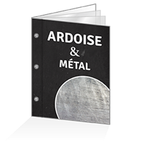 Porte-menu à vis - Texture pierre / métal : A4