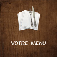 Menu - Bois brut marron