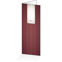 Menu - Floral bordeaux : 4P14x38