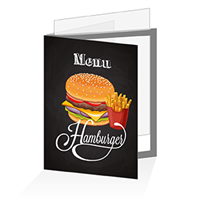 Porte menu - Restauration rapide hamburger : A4