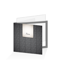 Porte menu - Floral gris : 21x21
