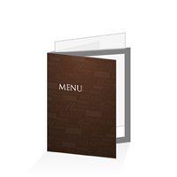 Porte menu - Typo chocolat : A5