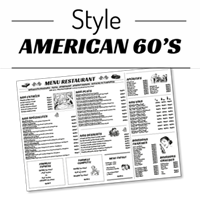 Set de table - Journal style American 60s