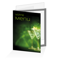 Porte menu - Lounge vert : A4