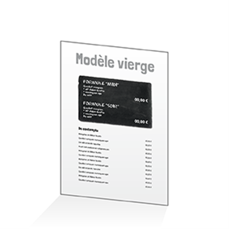 Menu A Personnaliser A4 Recto Verso