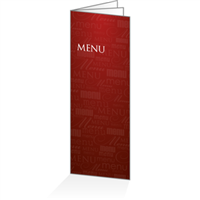 Menu - Typo bordeaux : 6P14x38