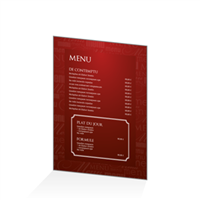 Menu - Typo bordeaux : A4RV