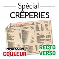  Set de table - Crêperies : A3 Recto Verso