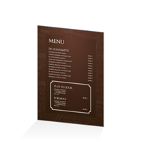 Menu - Typo chocolat : A4RV