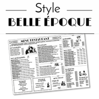 Set de table - Journal style Belle époque