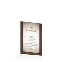 Carte de fidélité - Floral chocolat : 54x85RV