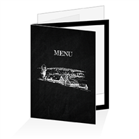 Porte menu - Ardoise restaurant terroir : A4