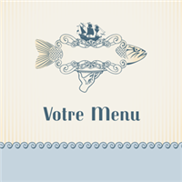 Menu - Vintage bleu