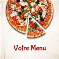 Menu - Hot pizza beige