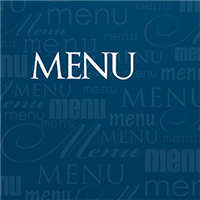 Menu - Typo bleu