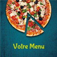 Menu - Hot pizza cyan