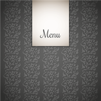 Menu - Floral gris