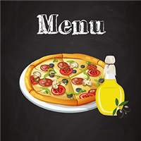 Menu - Restauration rapide pizza