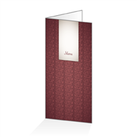 Menu - Floral bordeaux : 4P14x30