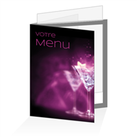 Porte menu - Lounge violet : A4