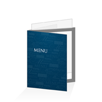 Porte menu - Typo bleu : A5