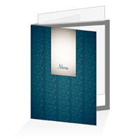 Porte menu - Floral bleu : A4