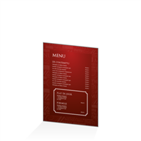 Menu - Typo bordeaux : A5RV