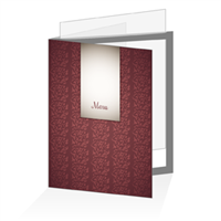 Porte menu - Floral bordeaux : A4