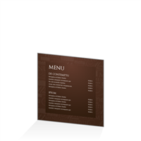 Menu - Typo chocolat : 21x21RV