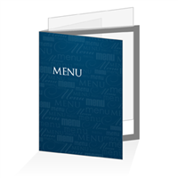 Porte menu - Typo bleu : A4