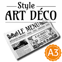  Menu - Journal Art-Déco : A3RV