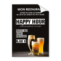 Affichage : HAPPY HOUR Bières pour Pub