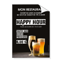 Affichage : HAPPY HOUR Bi&#232;res pour Pub