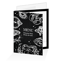 Porte menu - Ardoise restaurant fruits de mer : A4