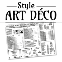Set de table - Journal style Art Deco