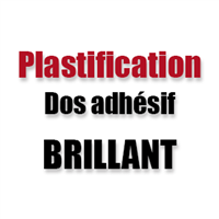 Plastification : dos adhésif brillant