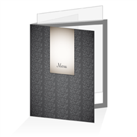 Porte menu - Floral gris : A4
