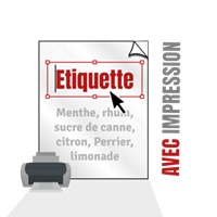 Etiquettes pour PLV de table AVEC impression